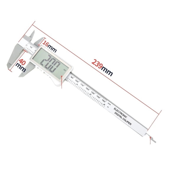 Digital Caliper Big Screen Electronic Vernier Calipers Plastic Thickness Gauge Depth Pachometer Micrometer Measuring Tools Ruler ,Easy to Operate