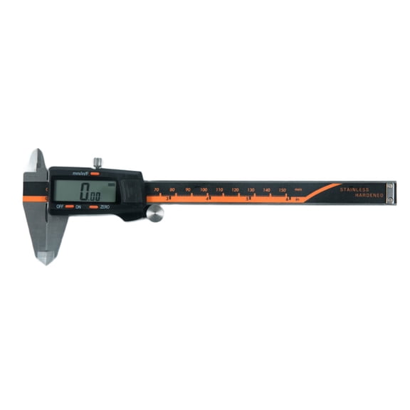 Digital Caliper, Calipers 150mm 6Inch Measuring Tool with Metal Body Easy Switching from Inches Mm Fraction