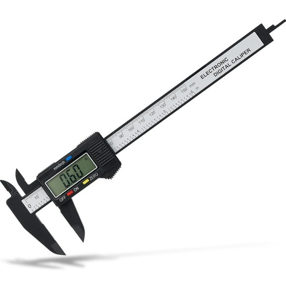 Digital Caliper Dial Caliper 6 Inch with Extra-Large LCD Screen Plastic Vernier Calipers Measuring Tool Electronic Ruler Inch & Millimeter Conversion Use for Jewelry Industrial DIY