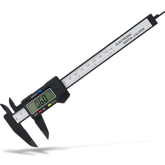 Digital Caliper Dial Caliper 6 Inch with Extra-Large LCD Screen Plastic Vernier Calipers Measuring Tool Electronic Ruler Inch & Millimeter Conversion Use for Jewelry Industrial DIY