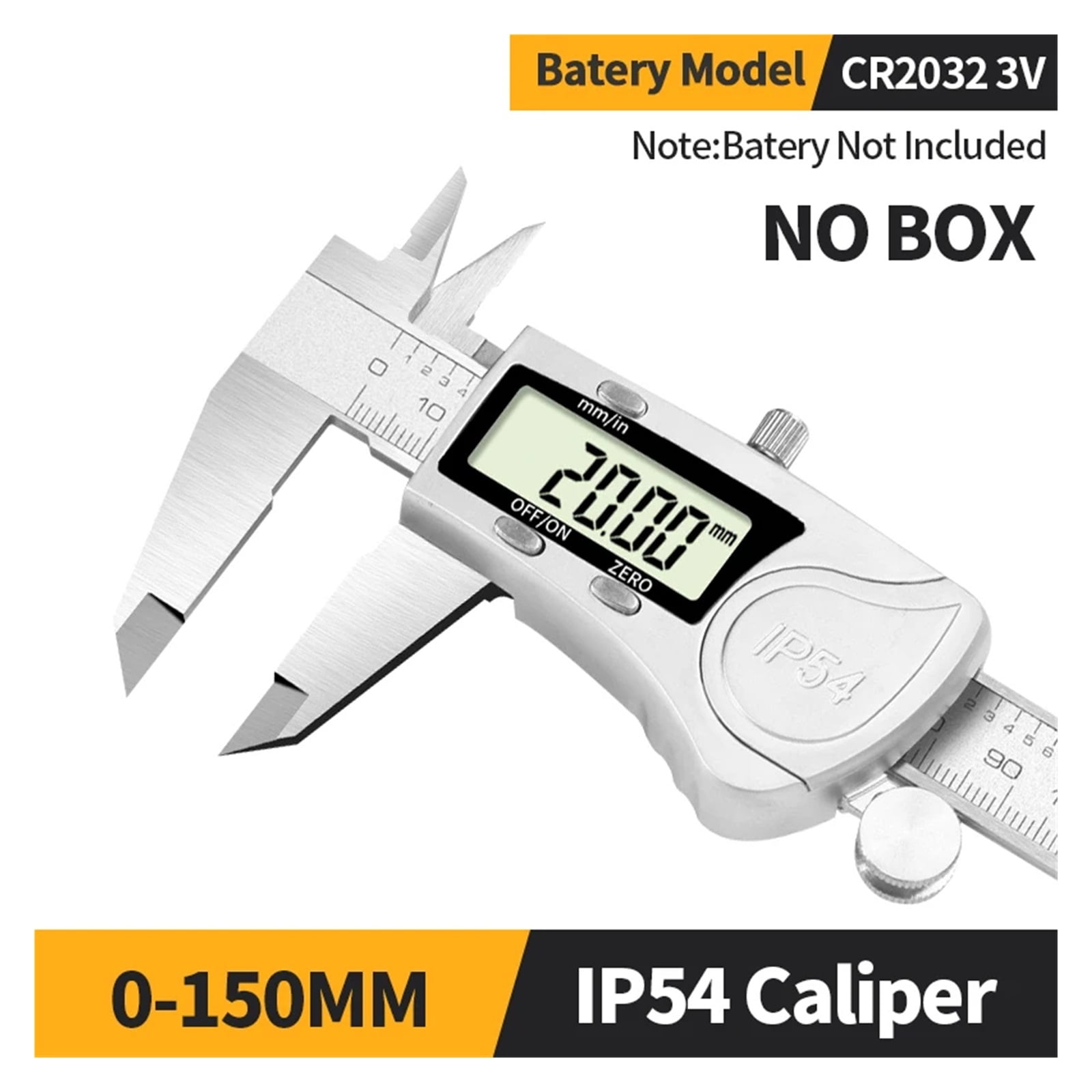 Digital Caliper Stainless Steel Metal Vernier Caliber Measuring Tools ...