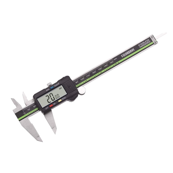 Digital Caliper Stainless Steel with Large LCD Screen 6 Inch Millimeter Fractions Conversion Electronic Vernier Caliper Measuring Tool (6 inch)