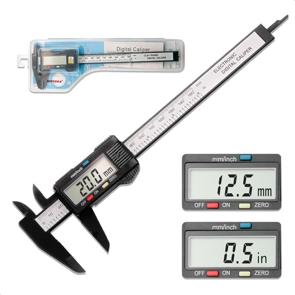 Digital Calipers-150mm/ 6 Electronic Micrometer Caliper Measuring Tool with Large LCD Screen, Auto-Off Feature,Inch and Millimeter Conversions,Suitable for Jewelers/Woodworkers/DIY