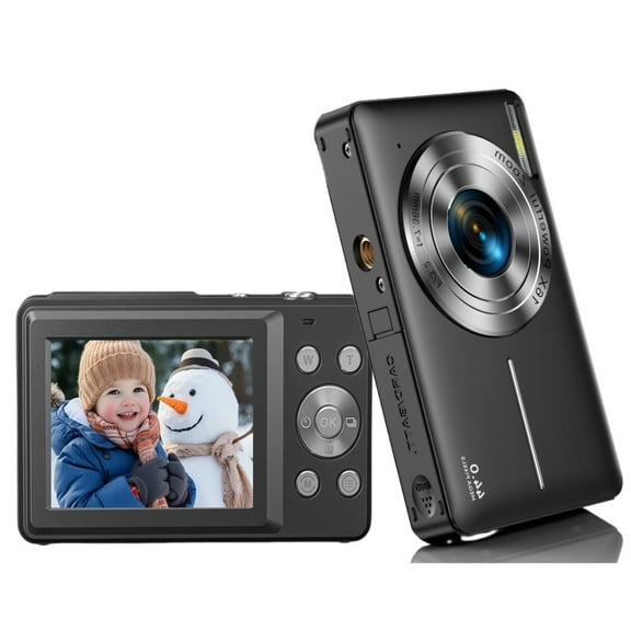 Digital Camera,1080P Kids Camera 44MP Wonderful Digital Camera with 32GB SD Card,16X Zoom,2 Batteries,Lanyard,Compact Camera for Everyone,A good traveler's helper to record good memories-Black