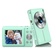 Digital Camera,1080P Kids Camera 44MP Wonderful Digital Camera with 32GB SD Card,16X Zoom,2 Batteries,Lanyard,Compact Camera for Everyone A good travelers helper to record good memories-Green