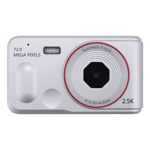 Digital Camera 16x Digtal Zoom Auto Focus 2.5K HD 72MP Camcorder for Home Outdoor Travel Silver