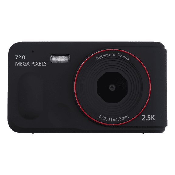 Digital Camera 16x Digtal Zoom Auto Focus 2.5K HD 72MP Digital Camcorder Camera for Home Outdoor Travel Black