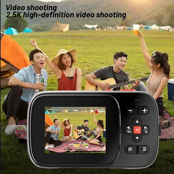 Digital Camera 16x Zoom Dual Screen 72MP HD Camera with MP3 Player Function Auto Focus Camera for Kids Red