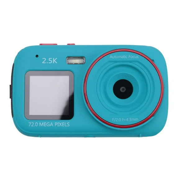 HOT Digital Camera 16x Zoom Dual Screen 72MP HD with MP3 Player Function Auto Focus for Kids Blue