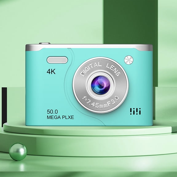 Digital Camera 2.4 Inch 8X Zoom 50MP 1080P HD CCD Student Portable Anti-Shake Night Vision Face Detection Rechargeable for Kids Teens Beginners