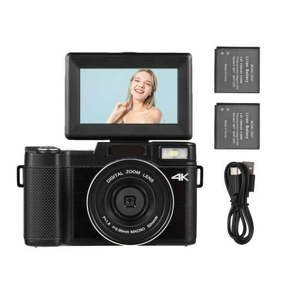 Digital Camera 3.0 Inch TFT Rotatable Screen 48MP 4K 16X Zoom Anti-shaking Birthday Christmas Gifts for Kids Boys Girls