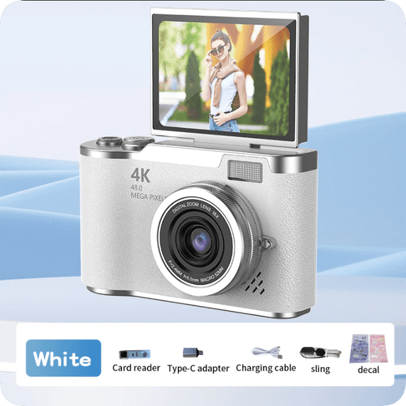 Digital Camera 4K 48MP Photography Camera Video Camcorder Rechargeable ...