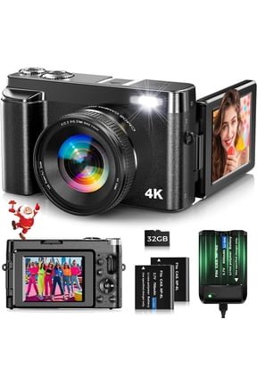 Digital Camera 4K 48MP Vlogging Camera for Youtube Autofocus 16X Digital Zoom Video Cameras with 32GB SD Card