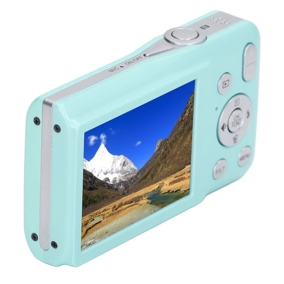 Digital Camera 68MP Full HD 1080P Compact Vlog Camera with 16X Zoom and 2.7 Inch Screen, Green