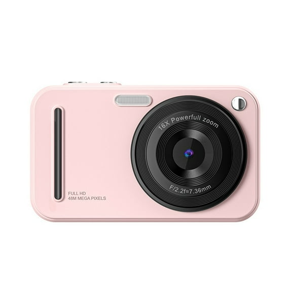 Digital Camera, Autofocus 48MP AF 4K Camera for Kids with 16X Zoom Anti Shake for Teens Kids Pink