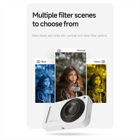 Digital Camera, Autofocus 48MP AF 4K Camera for Kids with 16X Zoom Anti Shake for Teens Kids White
