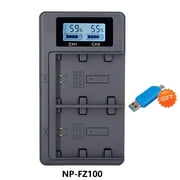 Digital Camera Battery Charger NP-FZ100 Battery Charger for Sony NP-FZ100, BC-QZ1, Sony a9,A7R MARK 3, a7R III, a7 III,A6600
