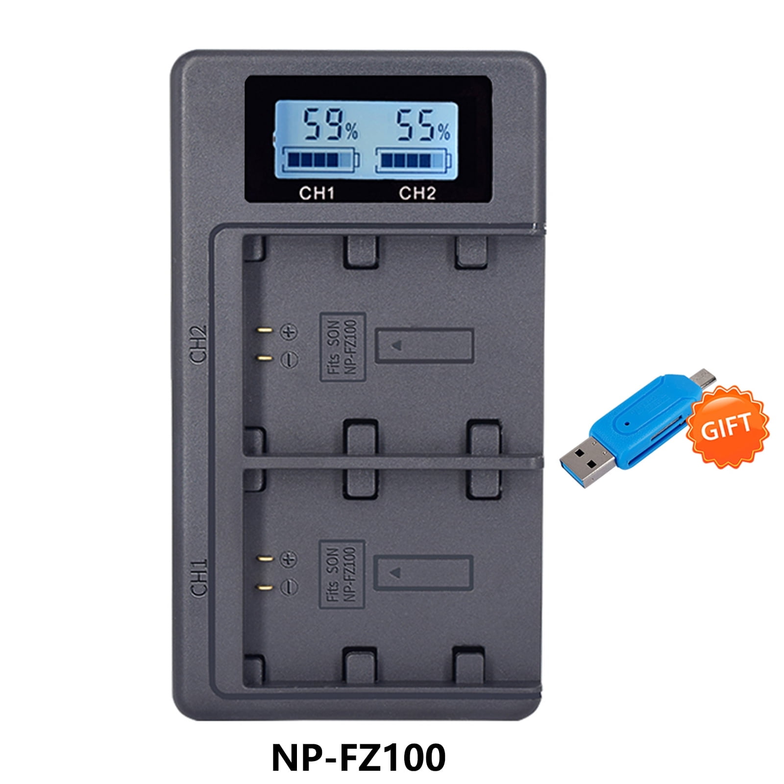 Digital Camera Battery Charger NP-FZ100 Battery Charger for Sony NP-FZ100, BC-QZ1, Sony a9,A7R MARK 3, a7R III, a7 III,A6600