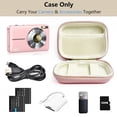 thumbnail image 1 of Digital Camera Case Compatible with CAMKORY, PIXPRO, VAHOIALD, 285 HS Small Travel Cameras, Storage Holder for Accessories SD Card, Camera Accessory Storage Box, Pink Color, By PRYESS, 1 of 6