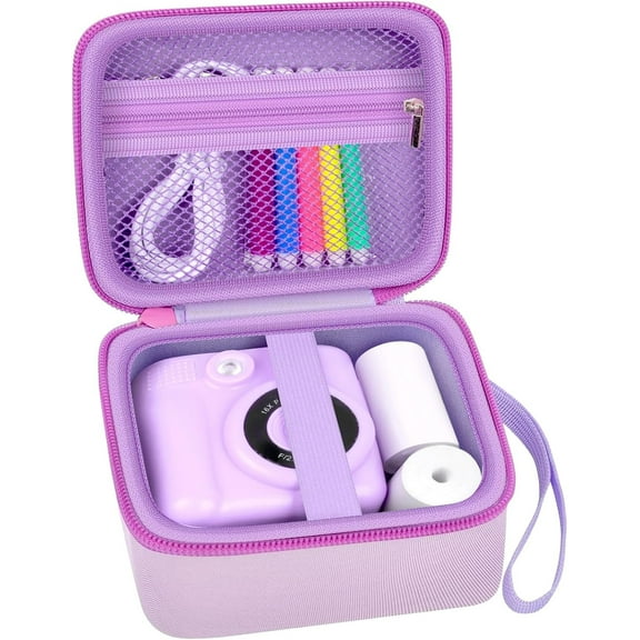Kids Instant Print Camera Case Compatible with ESOXOFFORE for Dylanto for Aasonida Digital Video Prints Paper Bag (Box Only) Purple