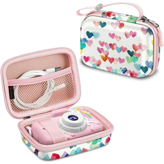 Digital Camera Case, Small Travel Cameras Storage Holder for Accessories SD Card, Carrying & Protective Case Compatible with Most Small Digital Camera, Hard Strorage Bag Protective Cover (Case Only)