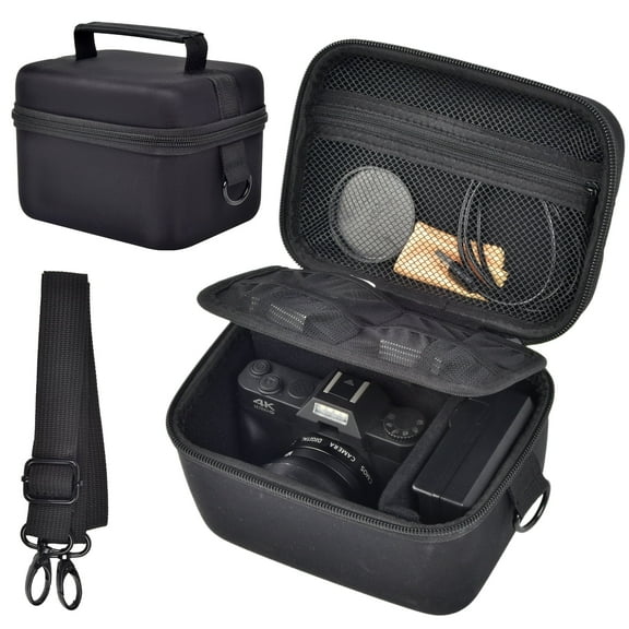 Camera Bag - Compact Protective Storage for Digital Cameras, DSLR & Accessories (Box Only) - Black