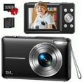 thumbnail image 1 of Digital Camera,FHD 1080P Digital Camera for Kids Video Camera with 32GB Card 16X Digital Zoom, Compact Point and Shoot Camera Portable Small Camera for Teens Students Boys Girls Seniors(Black), 1 of 8