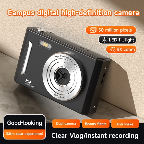 Digital Camera FHD 1080P Digital Point and Shoot Camera with 16X Zoom Anti Shake Compact Small Camera for Boys Girls Kids