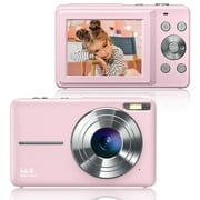 Digital Camera, FHD 1080P Kids Camera 44MP Point and Shoot Digital Cameras with 32GB SD Card, 16X Zoom, Two Batteries, Lanyard, Compact Small Camera for Kids Boys Girls Teens Students Seniors