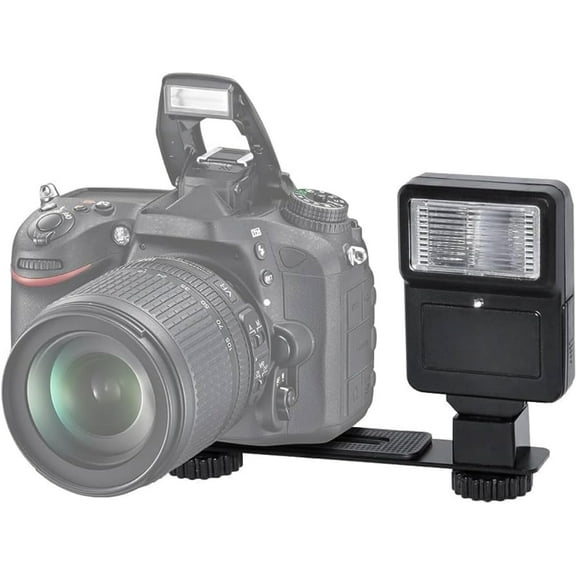 Digital Camera Flash and Bracket For Fuji, Samsung, Leica, Panasonic, Kodac & More Cameras & Camcorders + eCostConnection Microfiber Cloth