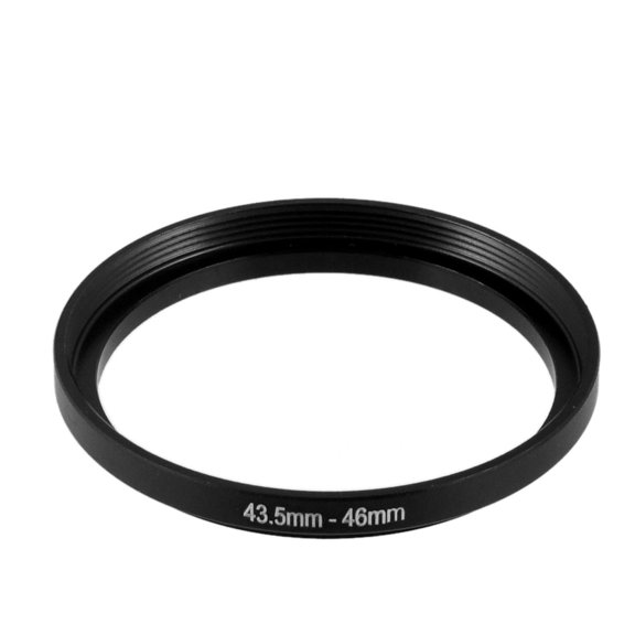 Digital Camera Lens Step Up Filter 43.5mm-46mm Black Metal Ring Adapter