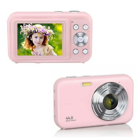 Digital Camera Newest 1080P Digital Camera for Kids with 32GB Card Anti-Shake, Portable Point and Shoot Camera Fill Flash 16X Zoom, Small Camera