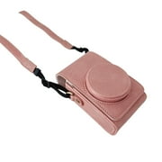 Digital Camera Protective Case PU Leather Camera Storage Bag With Removable Shoulder Strap Compatible With GR2/GR3/GR3X G7X2/G7X3 RX100/ZV1/LX10/SX740/ZR1000/CCD