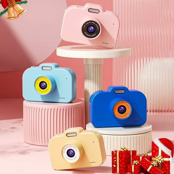 Digital Camera Qwtwty Children's HD Digital Camera 48MP Front And Rear Camera Antifall Eye Protection Children's Camera with Music Function, Birthday Or Holiday Gift for Child