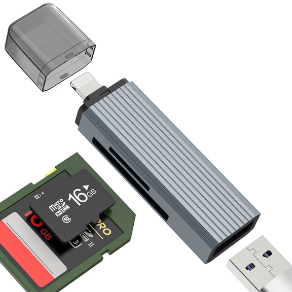 Digital Camera SD Card Reader for iPhone 14 13 Pro Max Adapter for Apple Lightning to USB OTG TF Micro SD Memory Stick Accessorie Transfer Cable Photo for iPad Mini Lighting Macbook