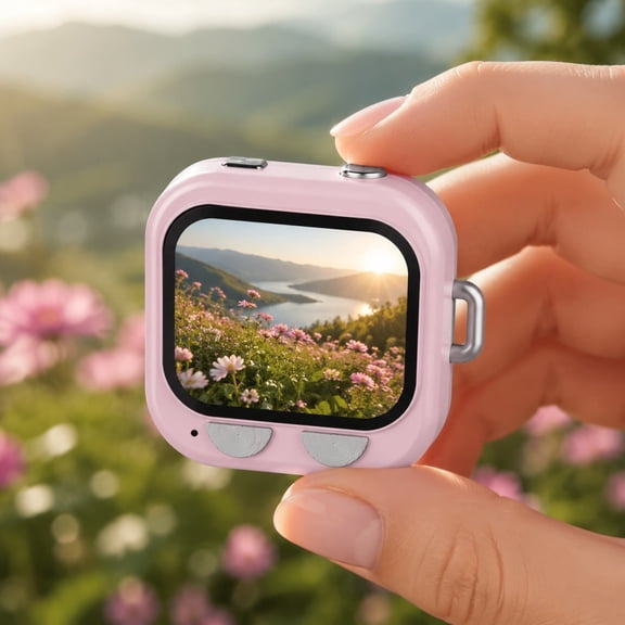 Digital Camera With Screen Portable Mini Camera, Photo Video Recording Selfie Stickers Timed Shooting, Easy Operation Photography Camera for Travel Outdoor Activities Family Fun