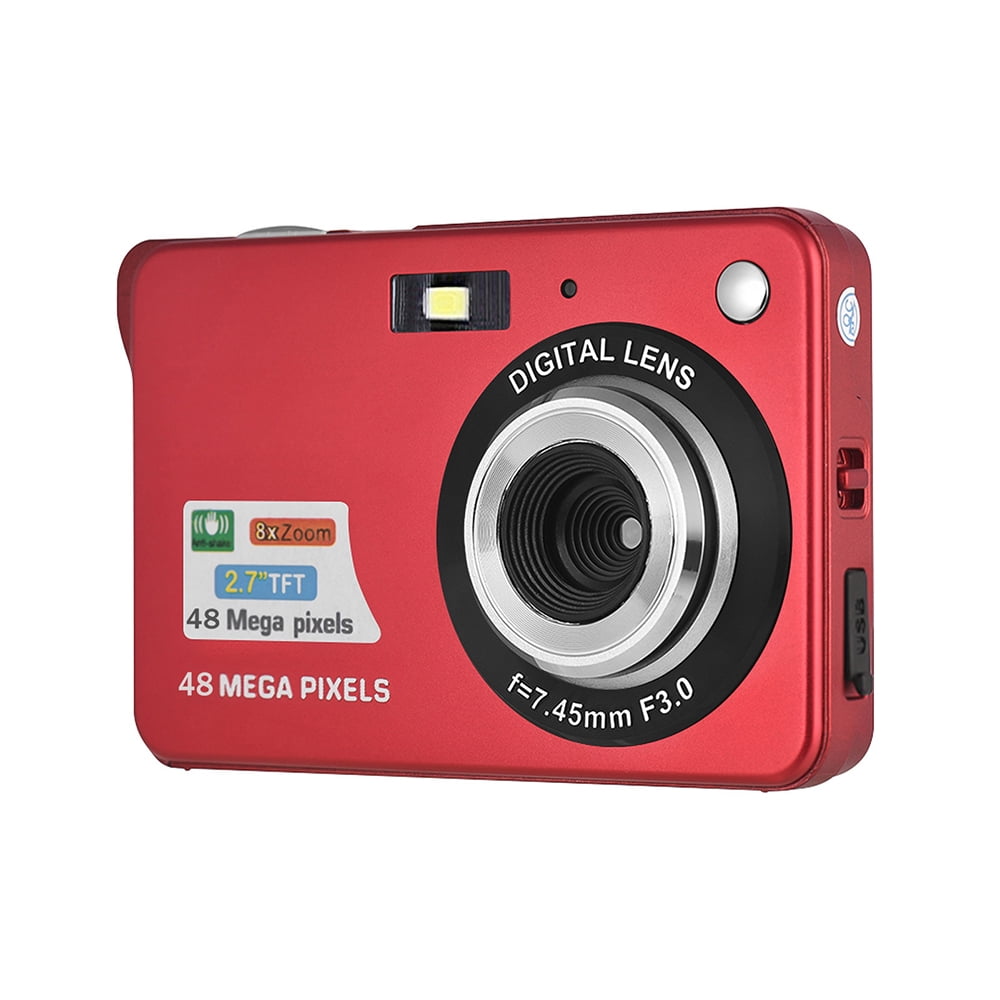 Digital Camera,Screen Smile Capture 48mp -shake 8x Battery