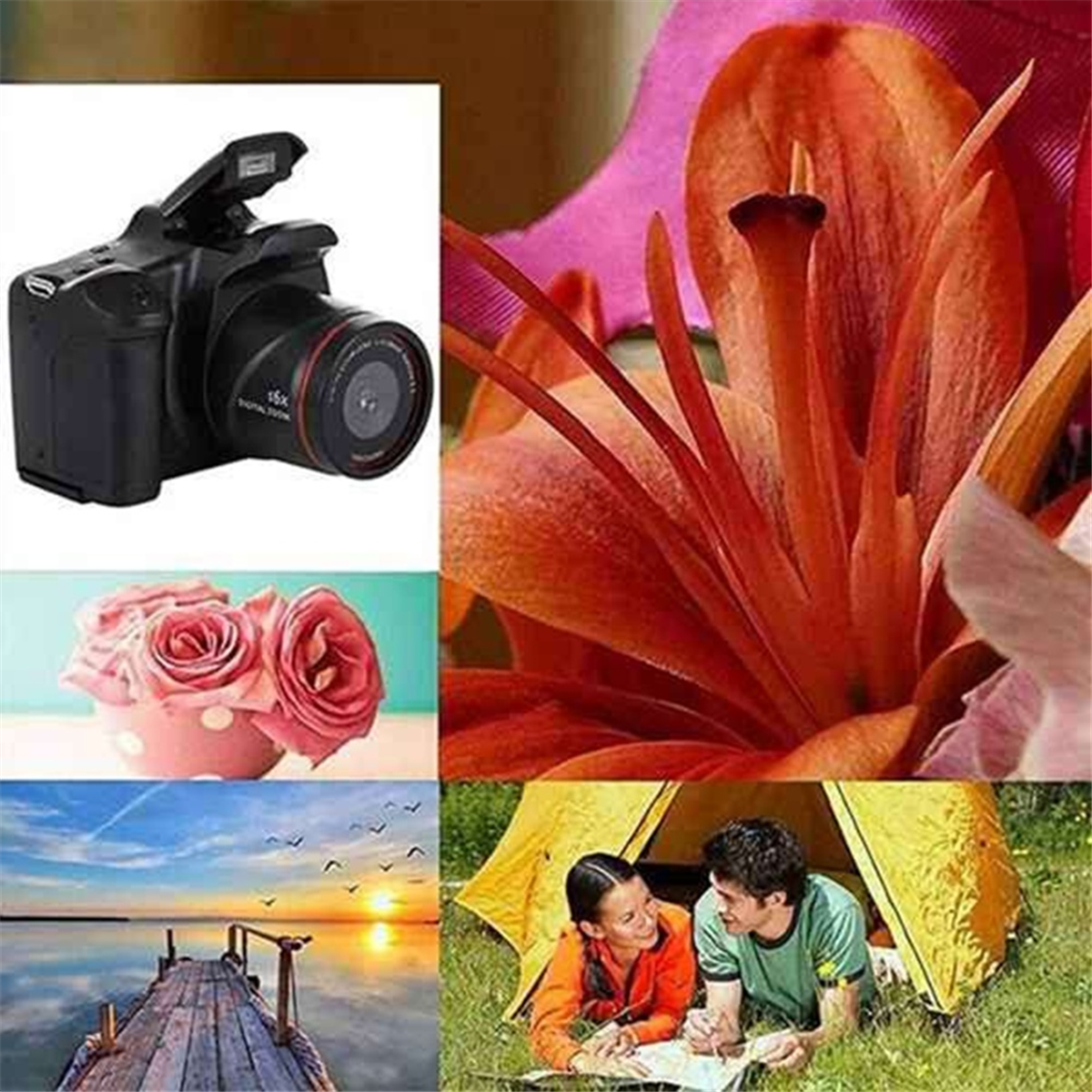 Digital Camera Vlog Camera Photography 16X Digital Zoom 720P HD SLR Camera Photo Cameras for Live Stream