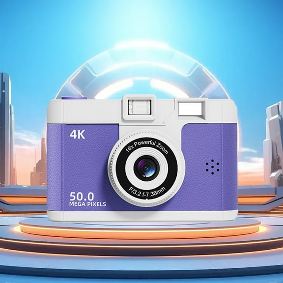 Digital Camera WiFi Camera, 50MP 16X Zoom 1080P Video 2.4 Inch Screen Night Flash Anti Shake Mirrorless Camera, Compact Camera for Travel Students Vlogging Daily Use