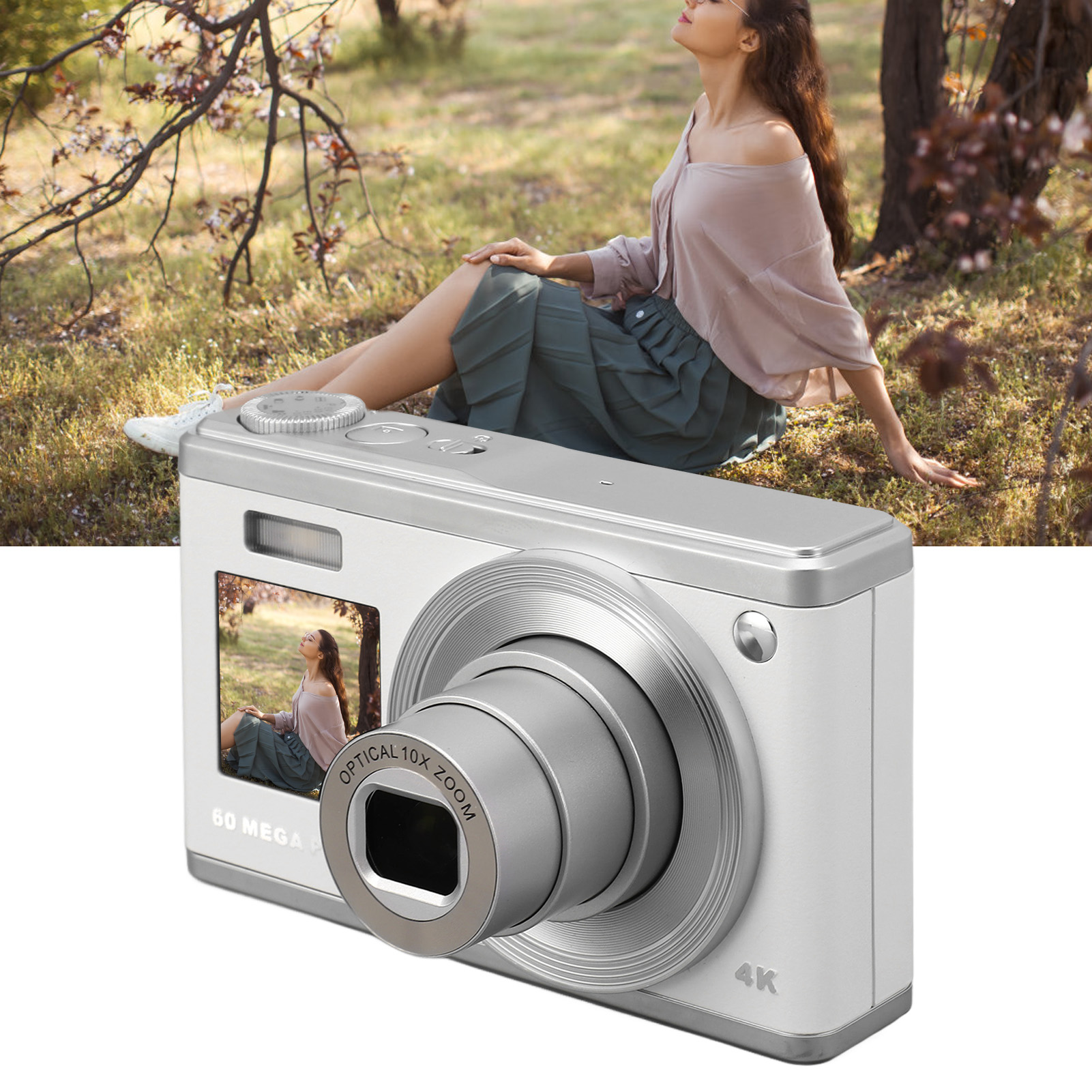 Digital Camera With 4K, 60MP Vlogging Camera For Photography With Dual