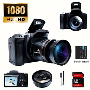 Digital Camera for Photography: 2.4" LCD, 16X Zoom, 1080P Vlog, 9.88mm Wide-Angle Lens, Easy to Use, Ideal Gift for Men and Women