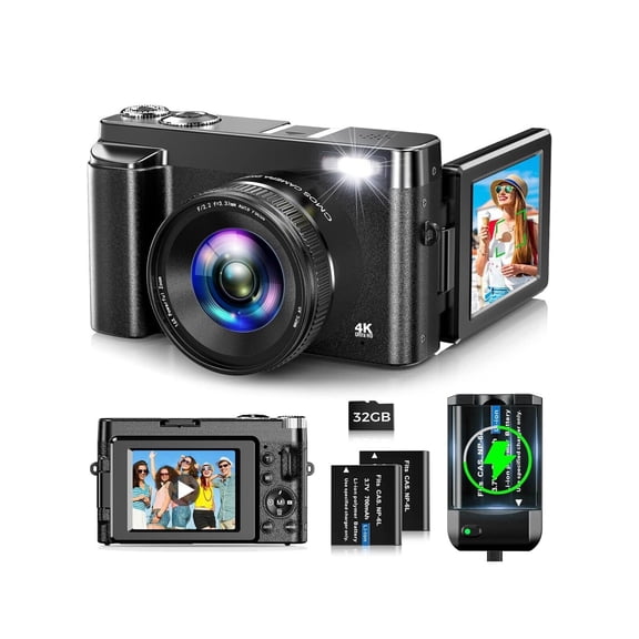Digital Camera for Photography Autofocus 48MP Vlogging Camera for YouTube wit