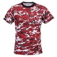 thumbnail image 1 of Digital Camo Camouflage Poly Cotton T-Shirt, Red, 1 of 2