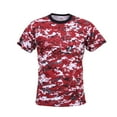 thumbnail image 1 of Digital Camo Camouflage Poly Cotton T-Shirt, Red, 1 of 3