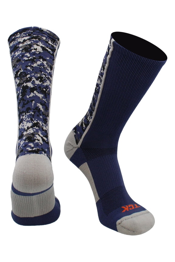 Digital Camo Crew Socks (Navy, Medium)