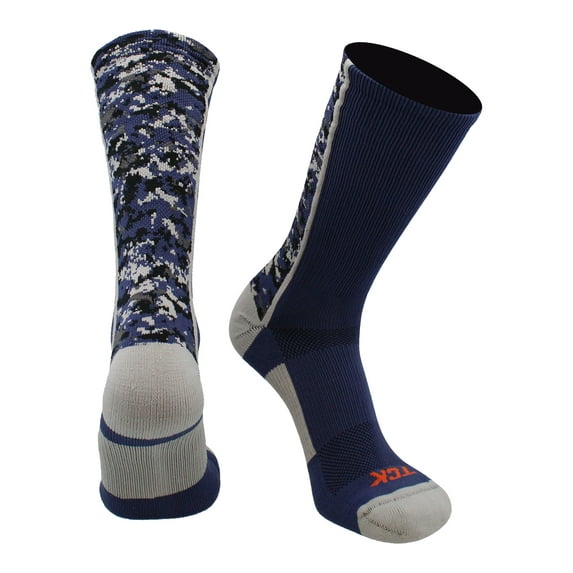Digital Camo Crew Socks (Navy, Medium)
