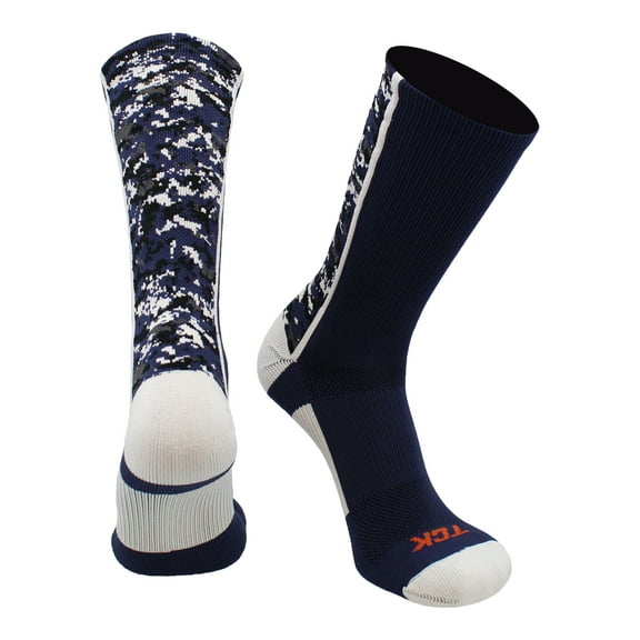 Digital Camo Crew Socks (Navy/White, Large)