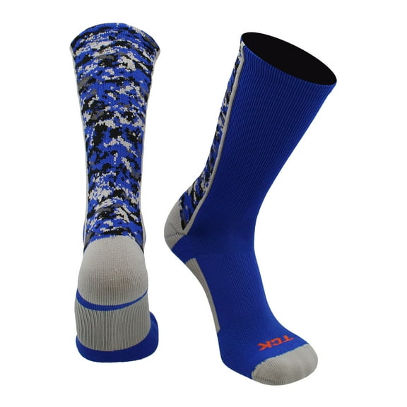 Digital Camo Crew Socks (Royal, Medium)