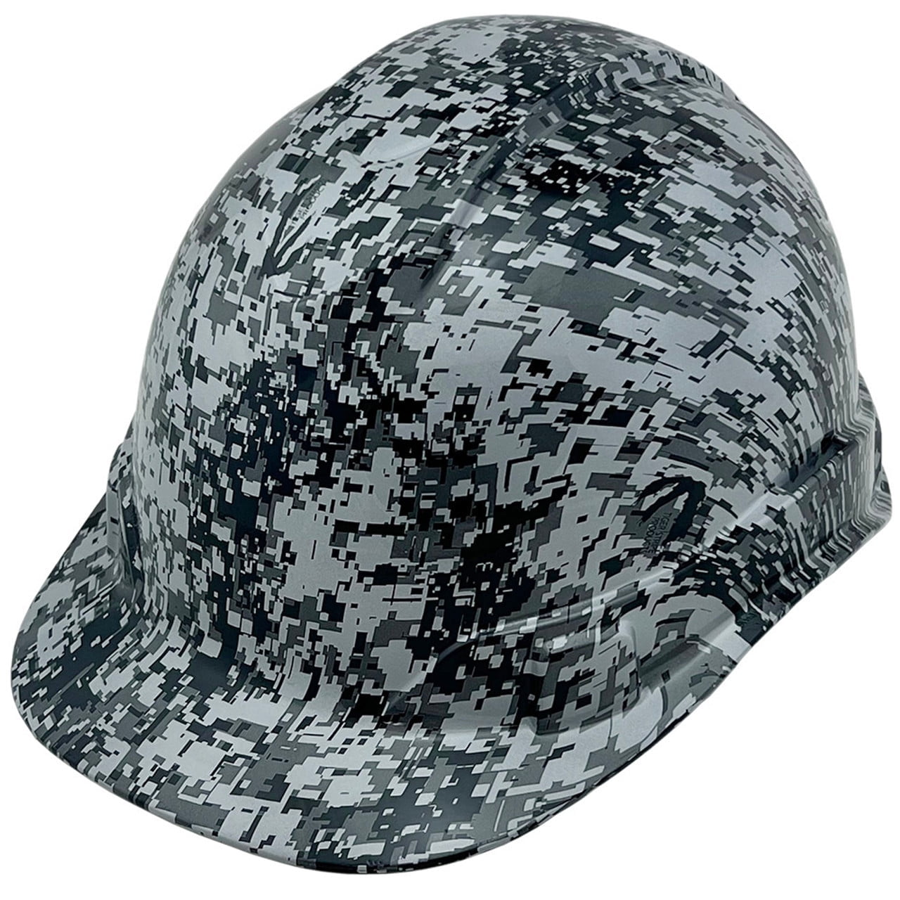 Digital Camo Hydro Dipped Hard Hats Cap Style with 4 Pt Ratchet Suspension
