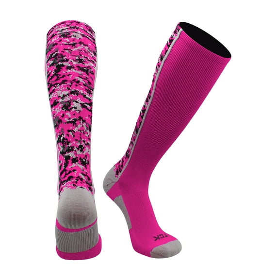 Digital Camo OTC Socks (Neon Pink, Medium)